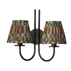 BEC0922-IKA2625 Becca 2 Light Wall Light Matt Black With Shade