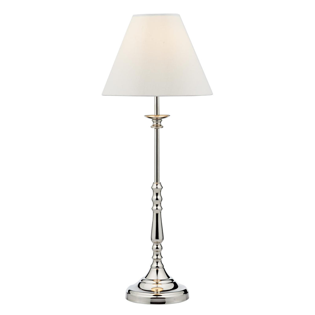 BLE4138 Blenheim Table Lamp Polished Nickel With Shade