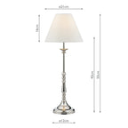 BLE4138 Blenheim Table Lamp Polished Nickel With Shade
