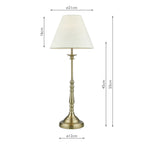 BLE4175 Blenheim Table Lamp Antique Brass With Shade