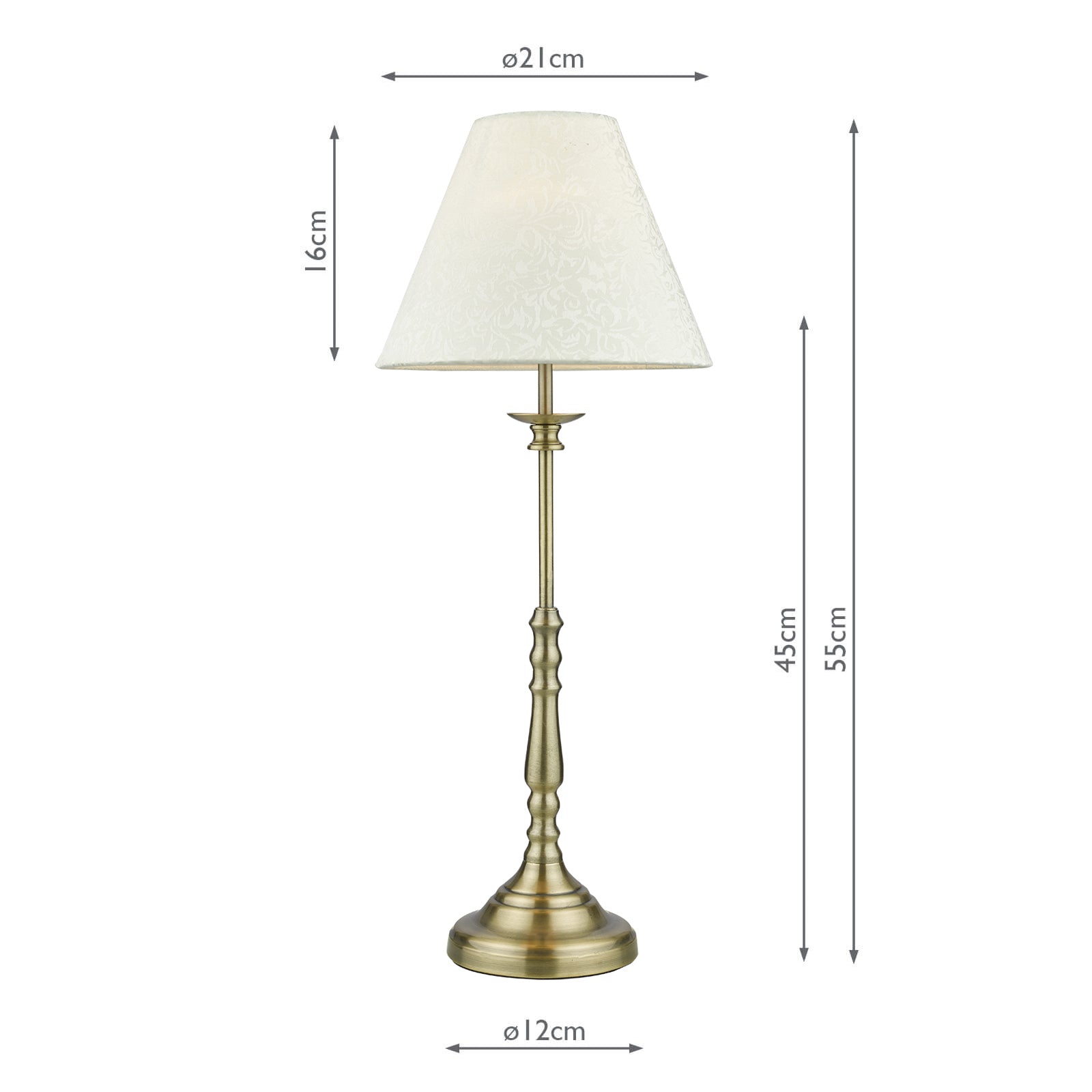 BLE4175 Blenheim Table Lamp Antique Brass With Shade