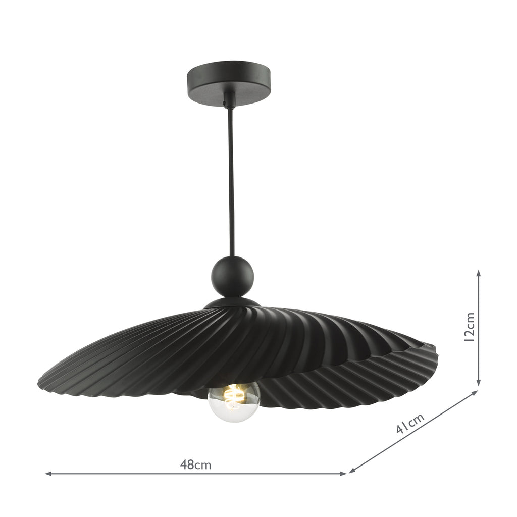 BOU6522 Bouvier Easy Fit Pendant Matt Black
