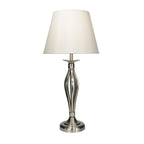 BYB4046 Bybliss Table Lamp Satin Chrome and Cream With Shade