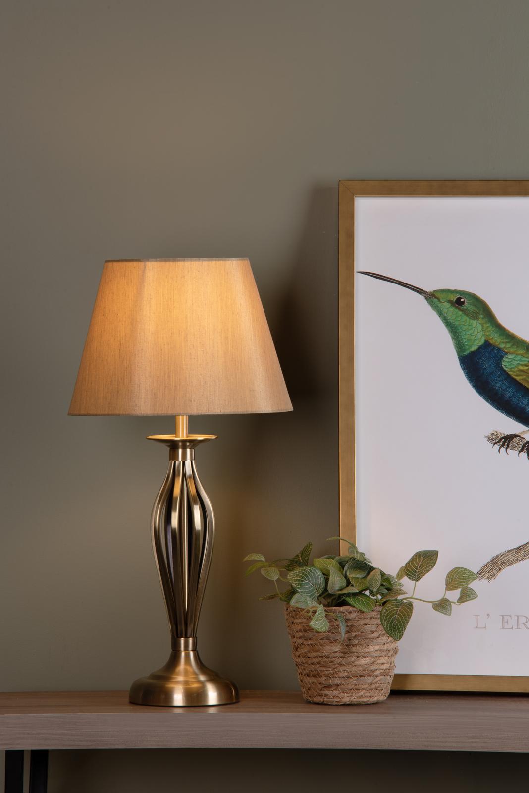 BYB4075 Bybliss Table Lamp Antique Brass and Gold With Shade