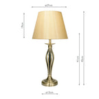 BYB4075 Bybliss Table Lamp Antique Brass and Gold With Shade
