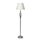 BYB4946 Bybliss Floor Lamp Satin Chrome and Cream With Shade