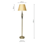 BYB4975 Bybliss Floor Lamp Antique Brass and Gold With Shade