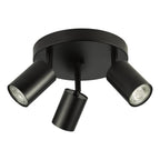 CAW7622 Cawley 3 Light Plate Spotlight Matt Black