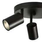 CAW7622 Cawley 3 Light Plate Spotlight Matt Black