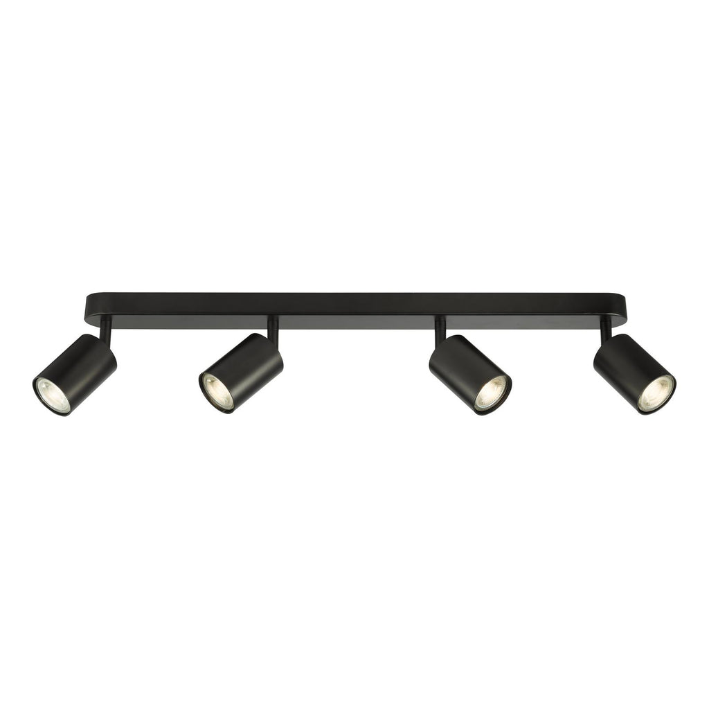 CAW8422 Cawley 4 Light Plate Spotlight Matt Black