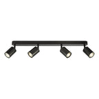 CAW8422 Cawley 4 Light Plate Spotlight Matt Black