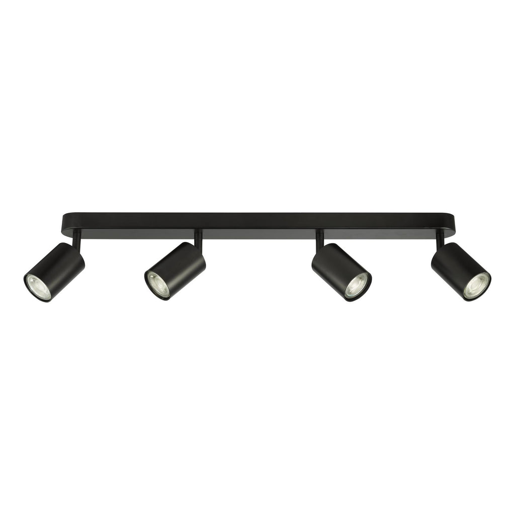 CAW8422 Cawley 4 Light Plate Spotlight Matt Black