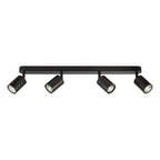 CAW8422 Cawley 4 Light Plate Spotlight Matt Black