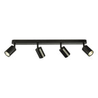 CAW8422 Cawley 4 Light Plate Spotlight Matt Black