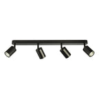 CAW8422 Cawley 4 Light Plate Spotlight Matt Black