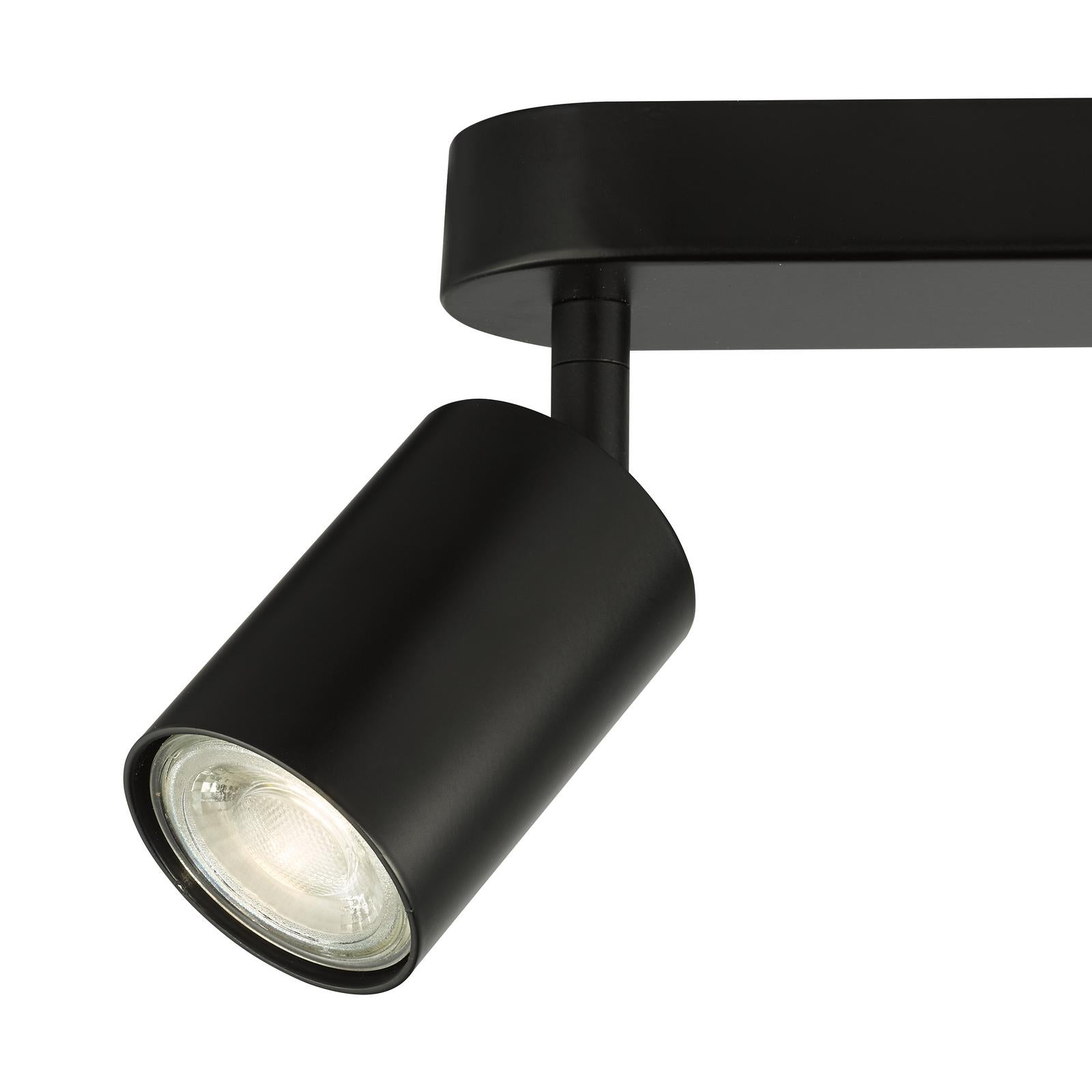 CAW8422 Cawley 4 Light Plate Spotlight Matt Black