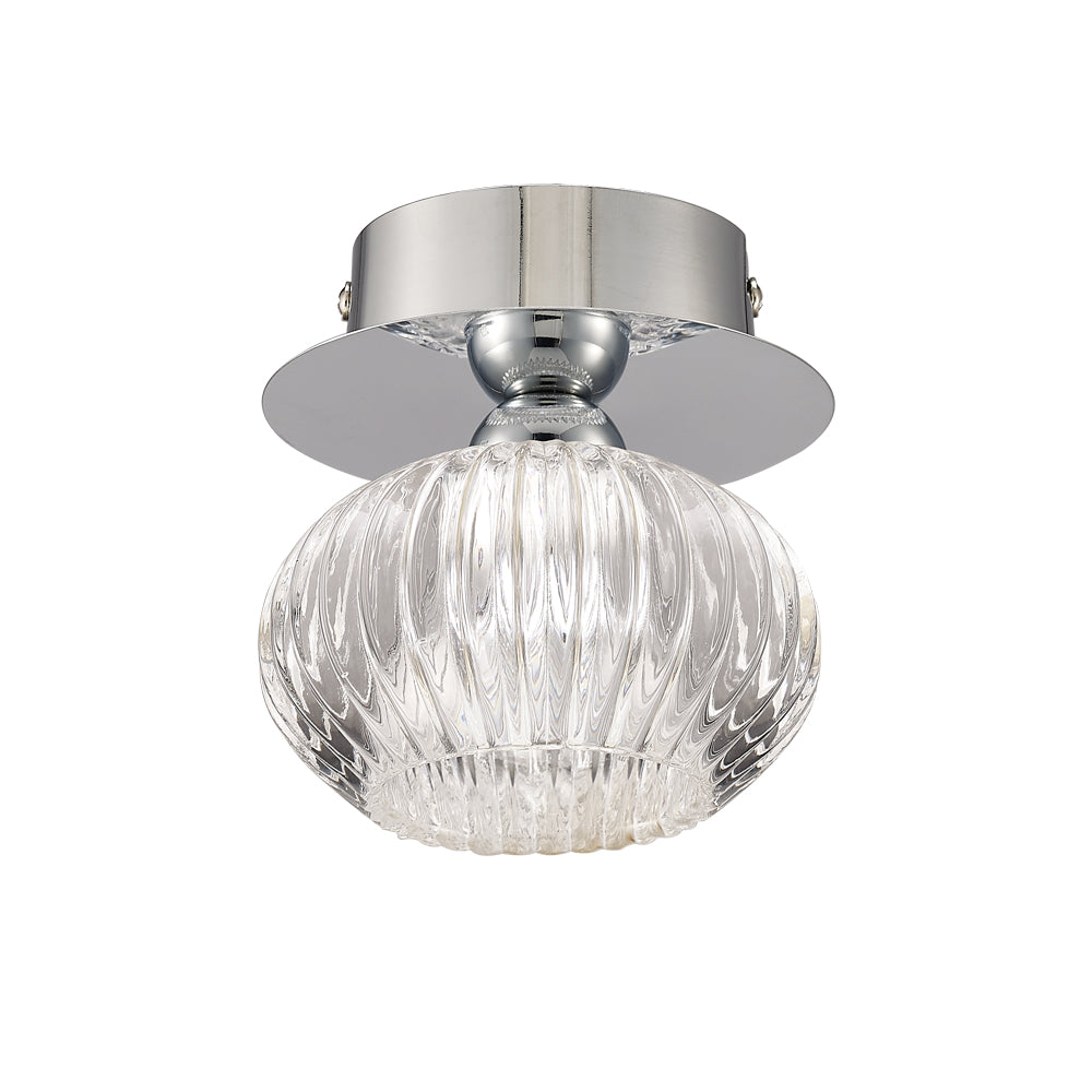 CF5749 Tizzy 1 Light Ceiling Flush Chrome (S)