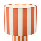 CIC4211 Cicada Table Lamp Orange Ceramic and Polished Chrome With Shade
