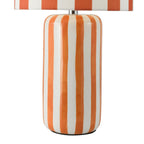 CIC4211 Cicada Table Lamp Orange Ceramic and Polished Chrome With Shade
