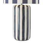 CIC4223 Cicada Table Lamp Blue Ceramic and Polished Chrome With Shade