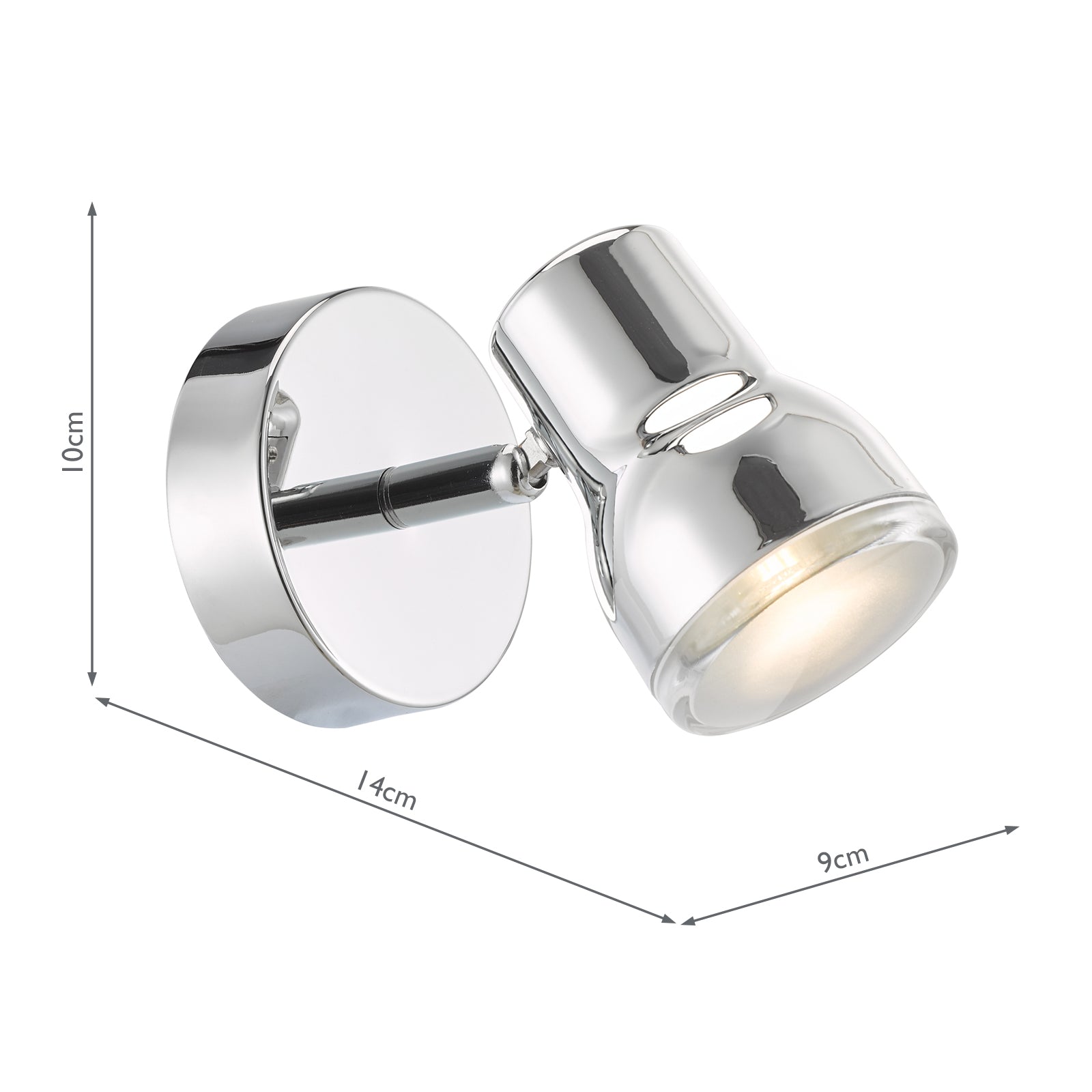 CLI0750 Clint Bathroom Wall Spot Light Polished Chrome IP44