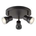 CLI7622 Clint 3 Light Bathroom Ceiling Spot Light Matt Black IP44