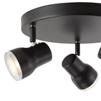 CLI7622 Clint 3 Light Bathroom Ceiling Spot Light Matt Black IP44