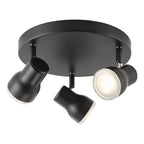 CLI7622 Clint 3 Light Bathroom Ceiling Spot Light Matt Black IP44