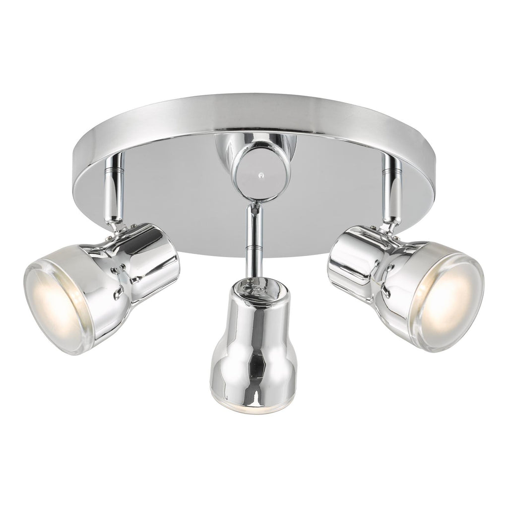 CLI7650 Clint 3 Light Bathroom Ceiling Spot Light Polished Chrome IP44