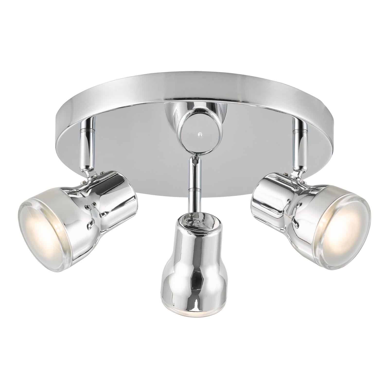 CLI7650 Clint 3 Light Bathroom Ceiling Spot Light Polished Chrome IP44