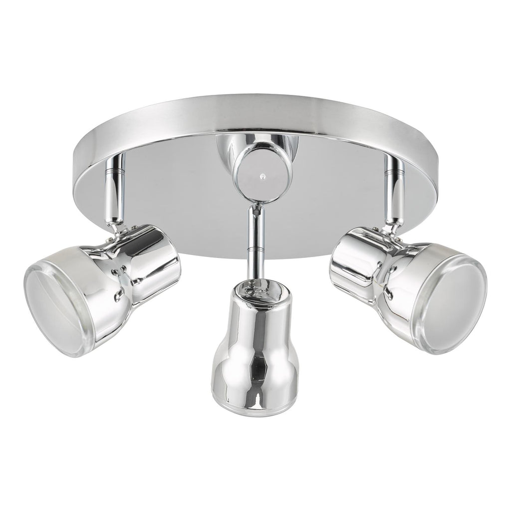 CLI7650 Clint 3 Light Bathroom Ceiling Spot Light Polished Chrome IP44