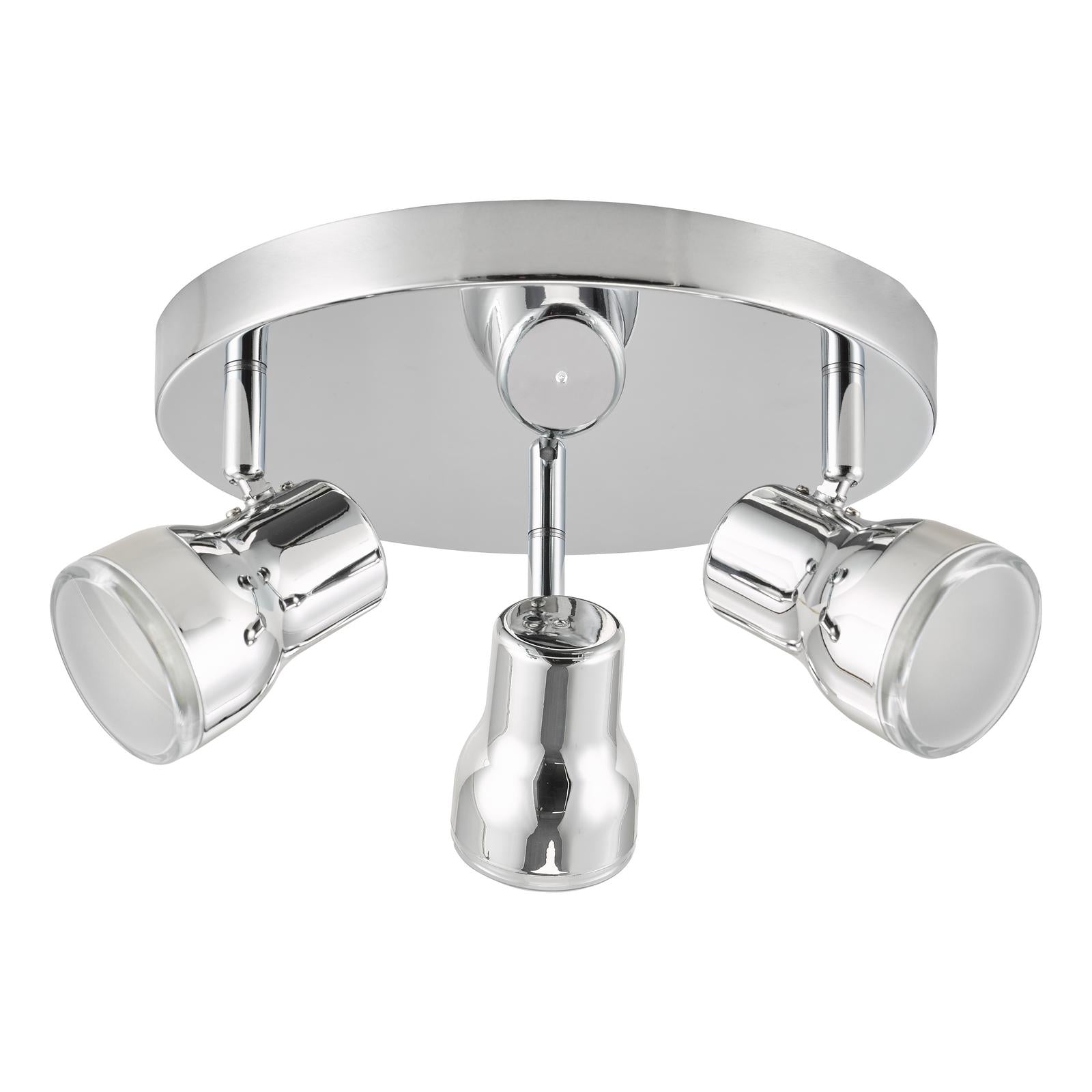 CLI7650 Clint 3 Light Bathroom Ceiling Spot Light Polished Chrome IP44