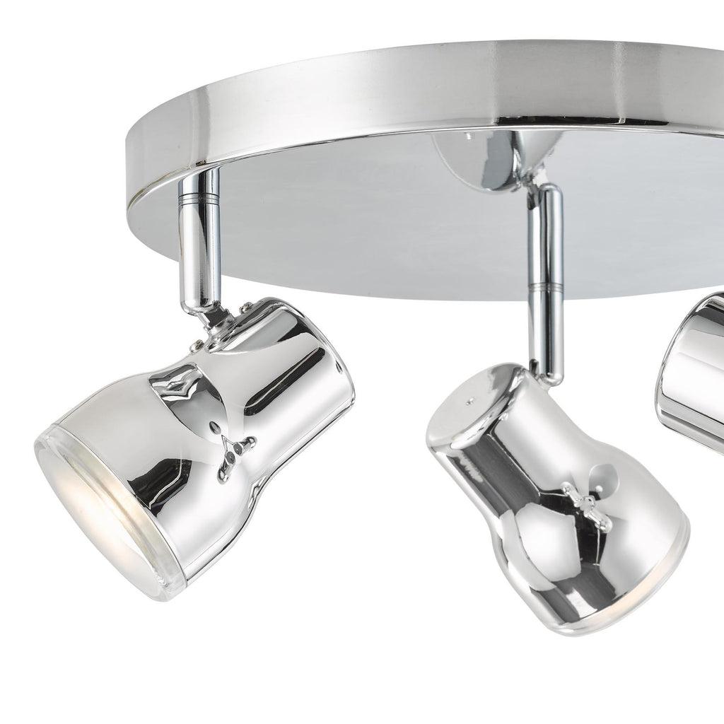 CLI7650 Clint 3 Light Bathroom Ceiling Spot Light Polished Chrome IP44