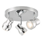 CLI7650 Clint 3 Light Bathroom Ceiling Spot Light Polished Chrome IP44