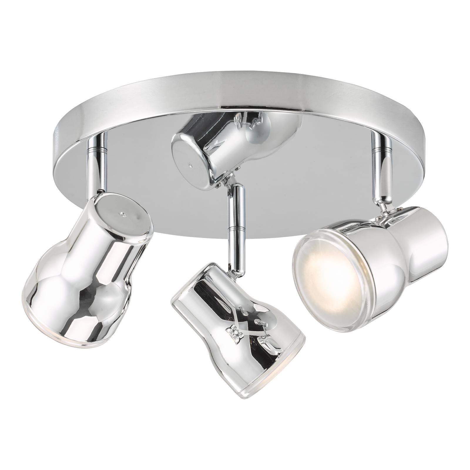 CLI7650 Clint 3 Light Bathroom Ceiling Spot Light Polished Chrome IP44