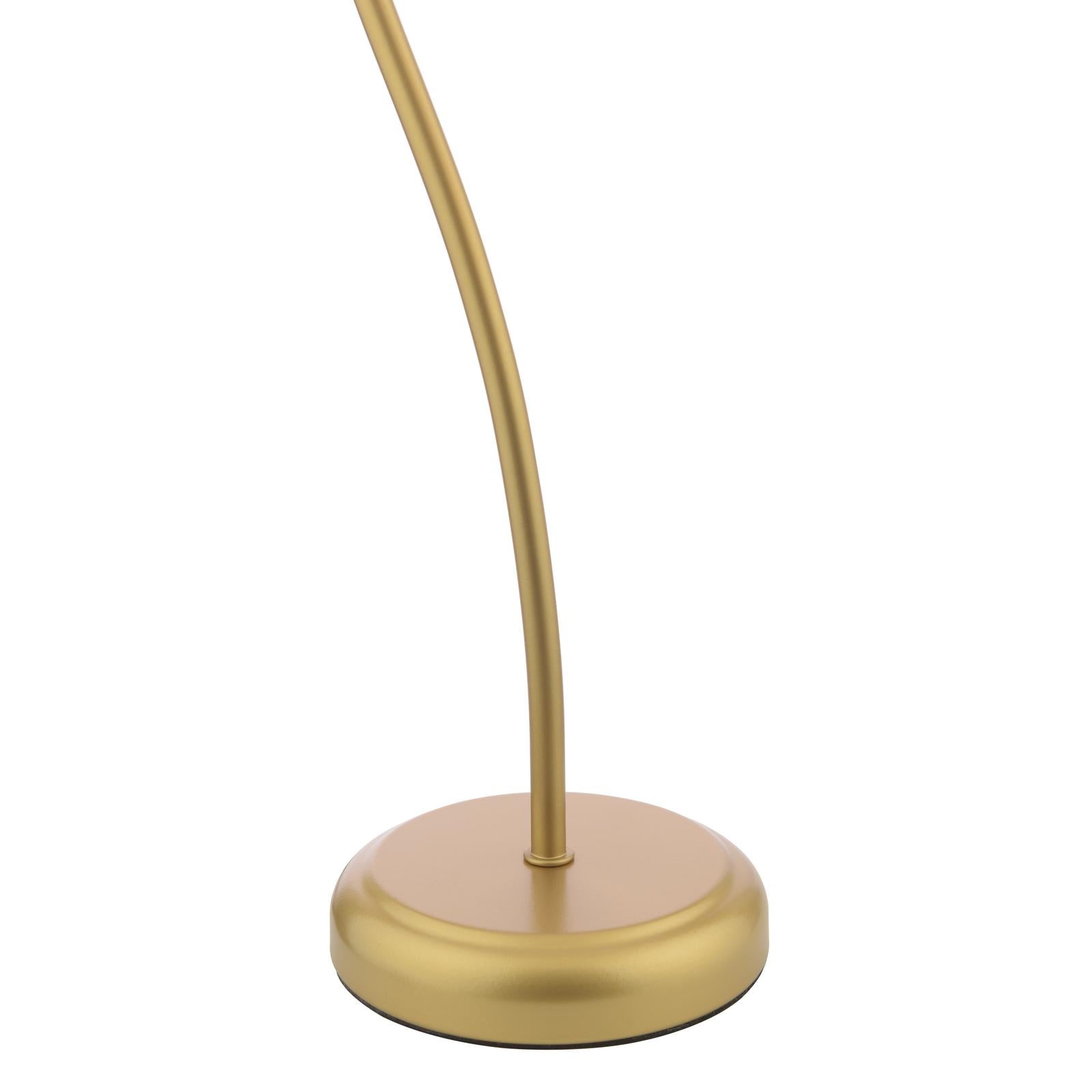 COG4235 Cognac Table Lamp Satin Gold and Champagne Ribbed Glass