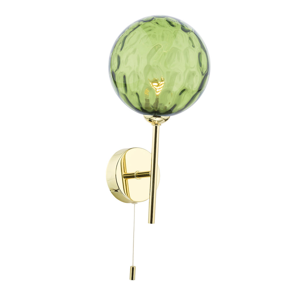 GL14 Mix & Match Green Dimpled Glass G9 15cm Shade Only (S)