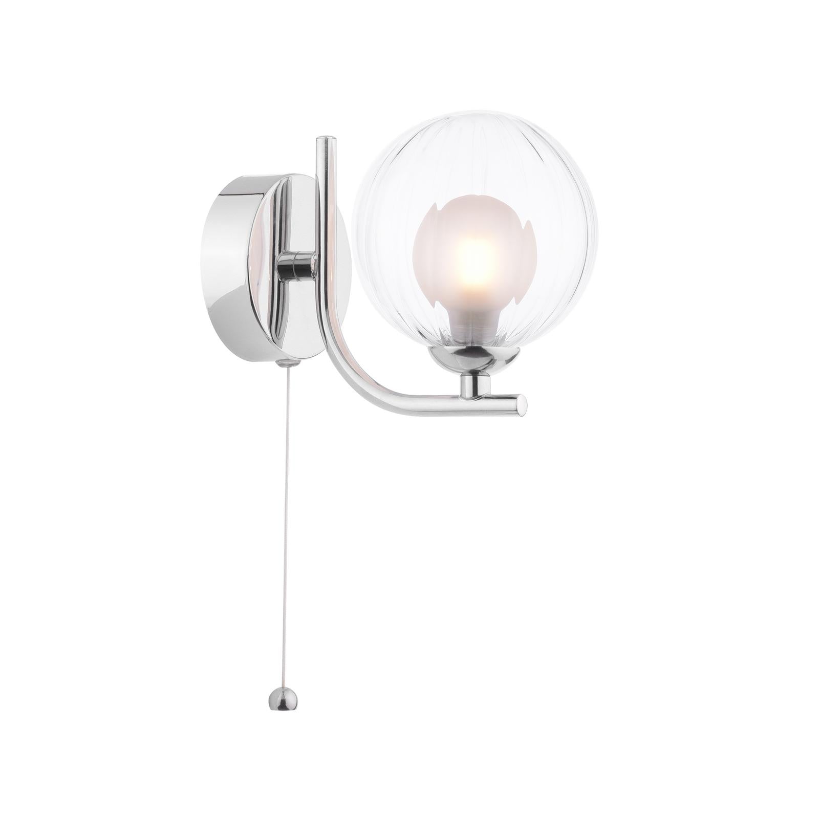 CRA0750-20 Cradle Wall Light Polished Chrome With Clear/Opal Glass