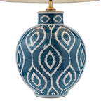 DAK4223-ULY1615 Dakari Table Lamp Blue Ceramic and Antique Brass With Shade