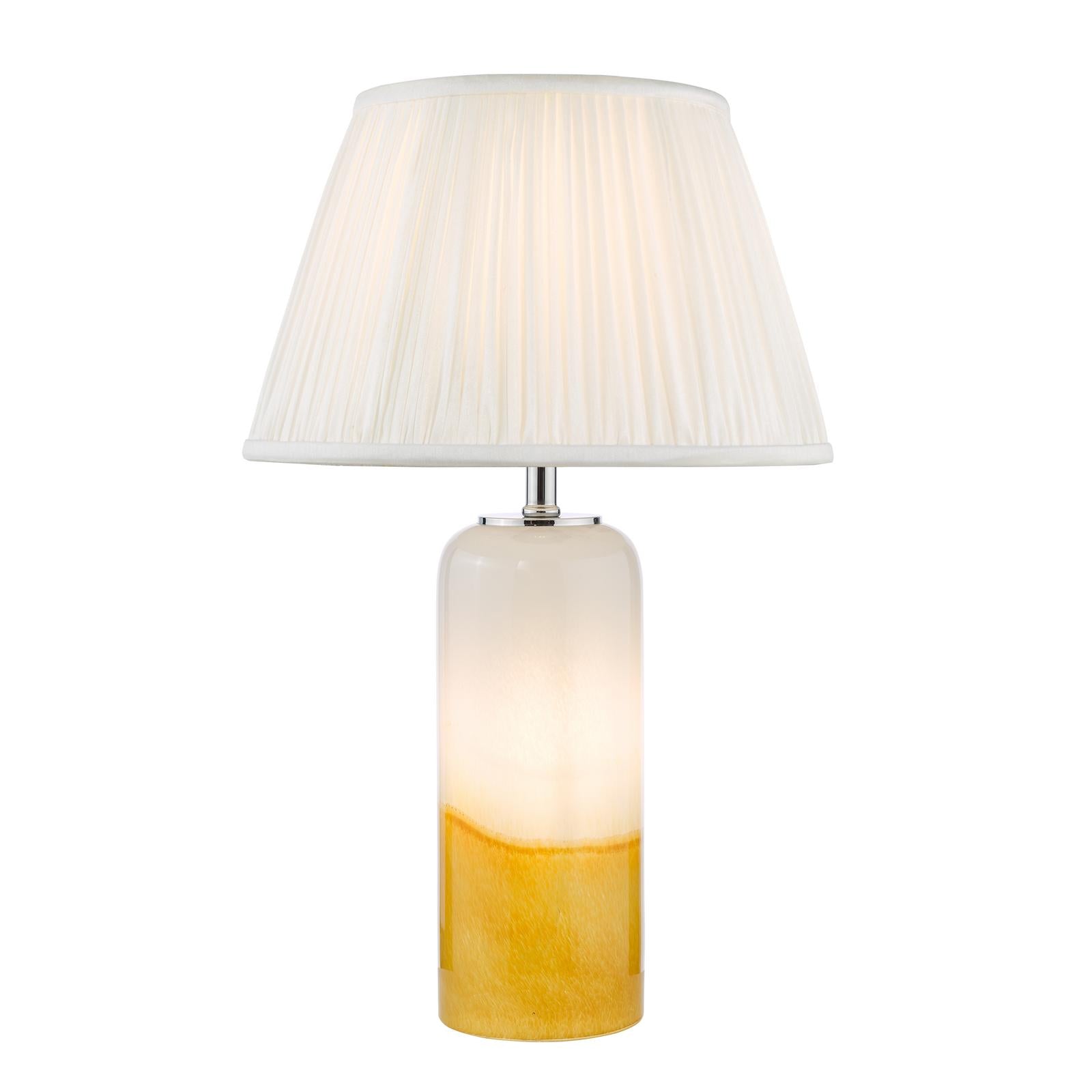 DEA4226-ULY1615 Deandra Table Lamp Yellow Glass With Shade