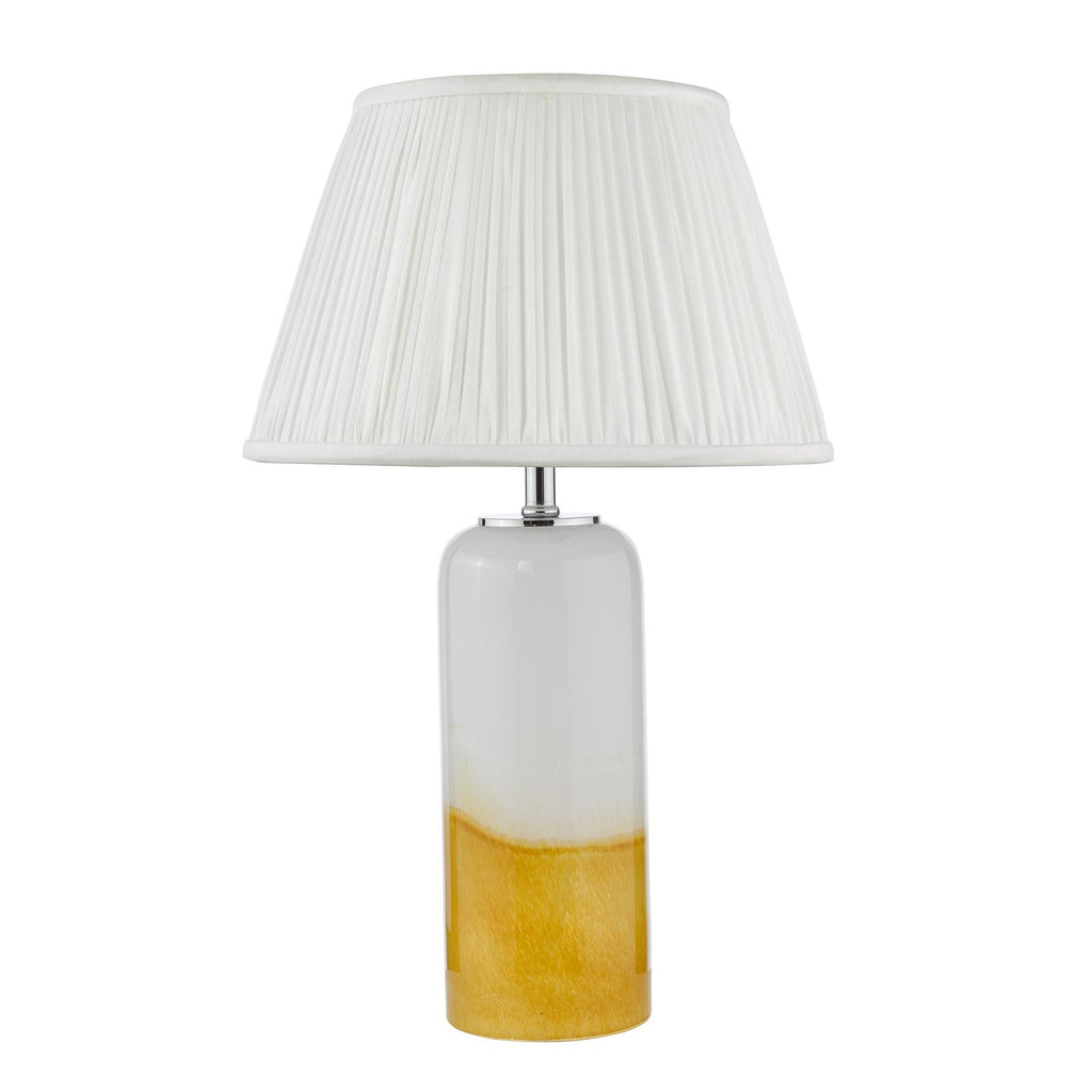 DEA4226-ULY1615 Deandra Table Lamp Yellow Glass With Shade