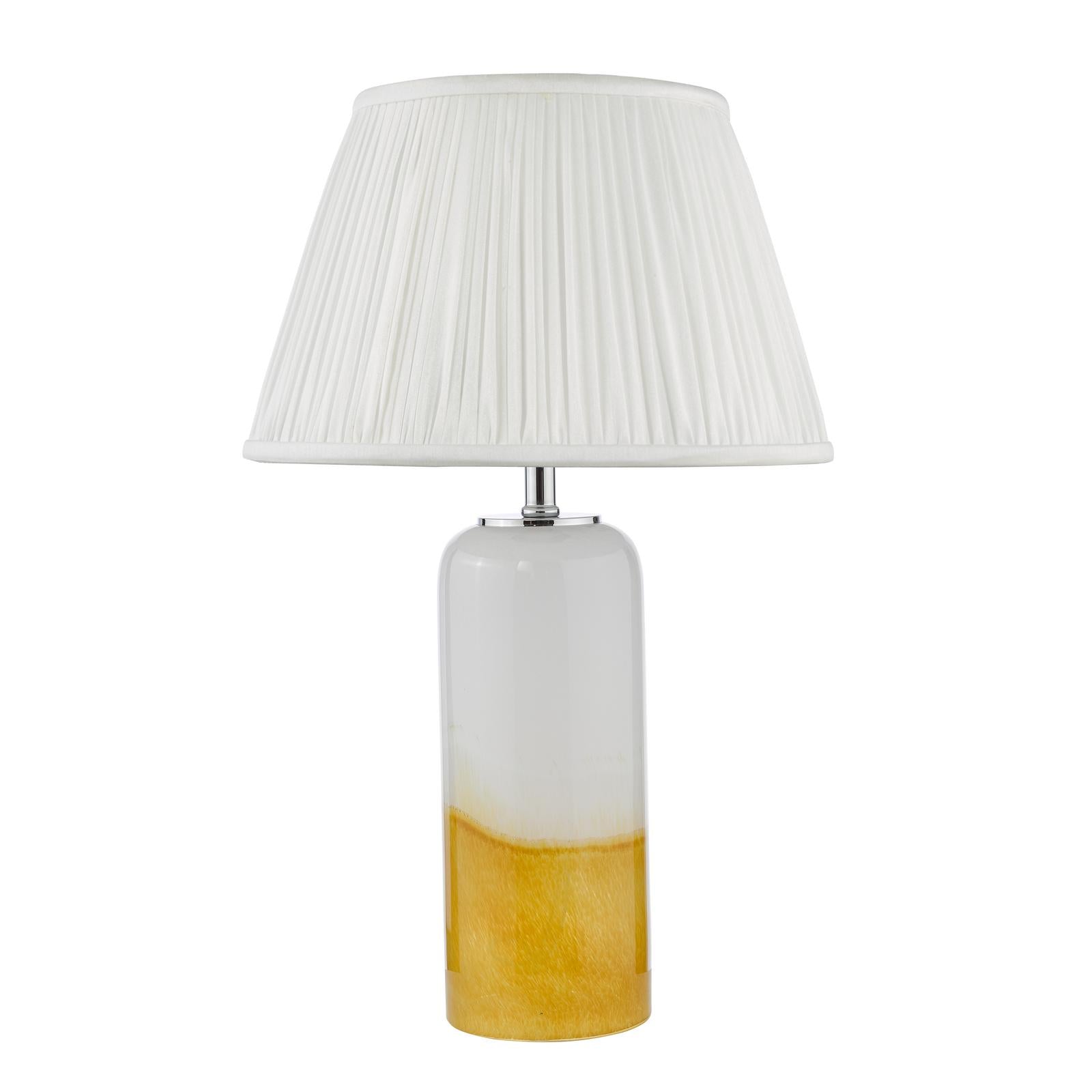 DEA4226-ULY1615 Deandra Table Lamp Yellow Glass With Shade