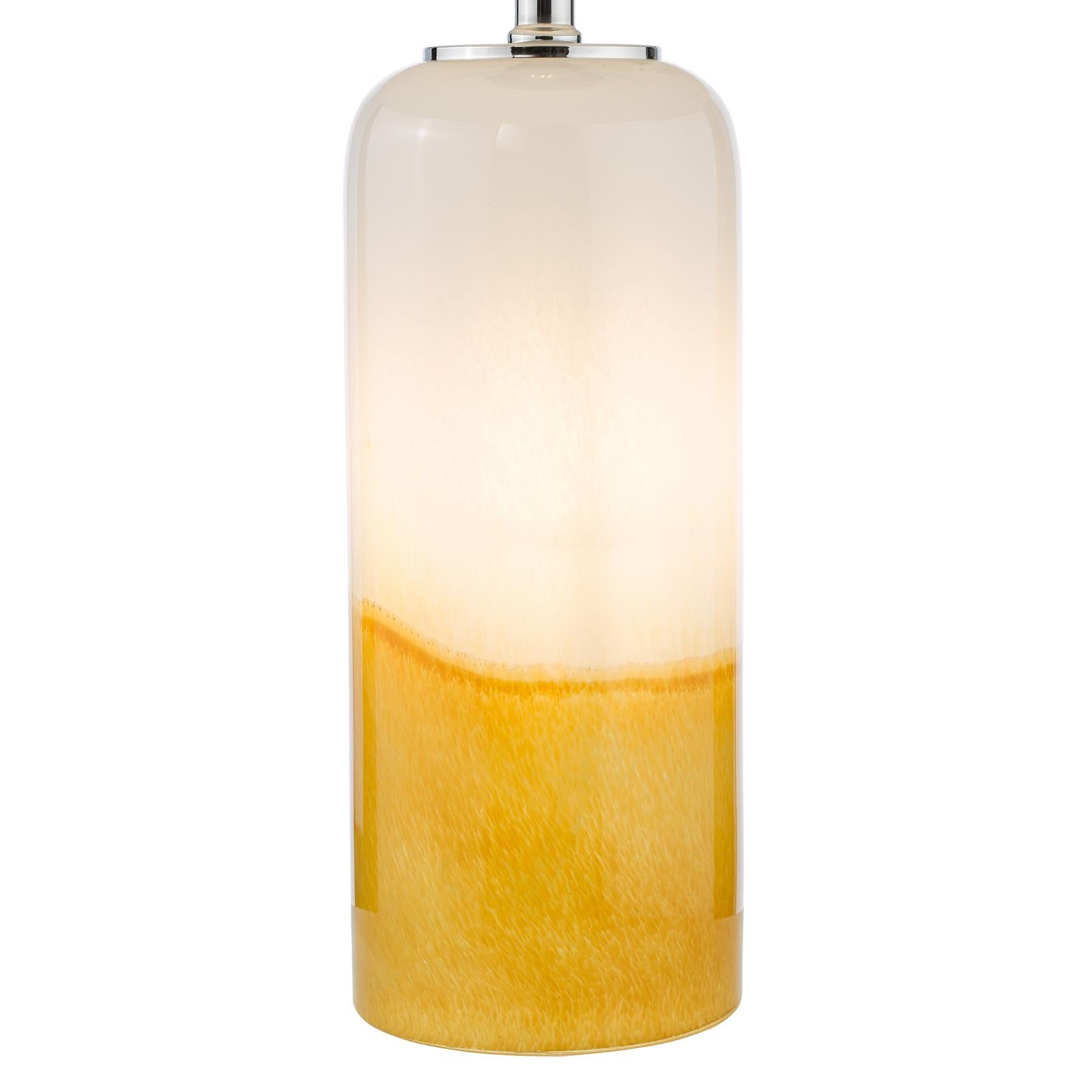 DEA4226-ULY1615 Deandra Table Lamp Yellow Glass With Shade