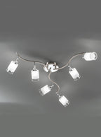 DP40026 Campani 6 Light Ceiling Flush Chrome / Satin Nickel (S)