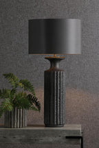 DUG4222-BOK4232RS-X Dugan Table Lamp Black Ceramic With Shade