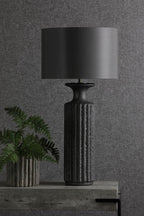 DUG4222-BOK4232RS-X Dugan Table Lamp Black Ceramic With Shade