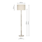 DUN4933 Dunlop Floor Lamp Matt Cream With Shade