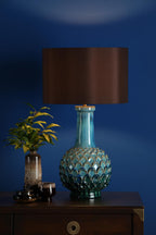 EDL4223-VOY1422 Edlyn Table Lamp Blue Ceramic With Shade