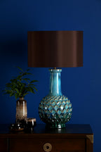 EDL4223-VOY1422 Edlyn Table Lamp Blue Ceramic With Shade