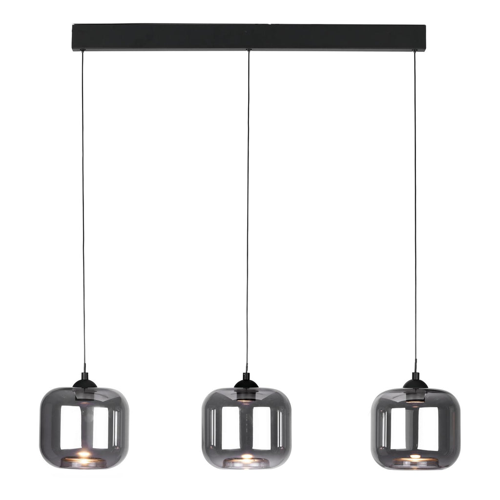 EIL0322 Eileen 3 Light Bar Pendant Matt Black LED